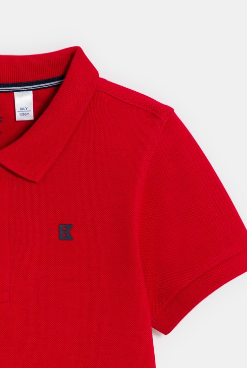 Polo classique rouge garçon 2