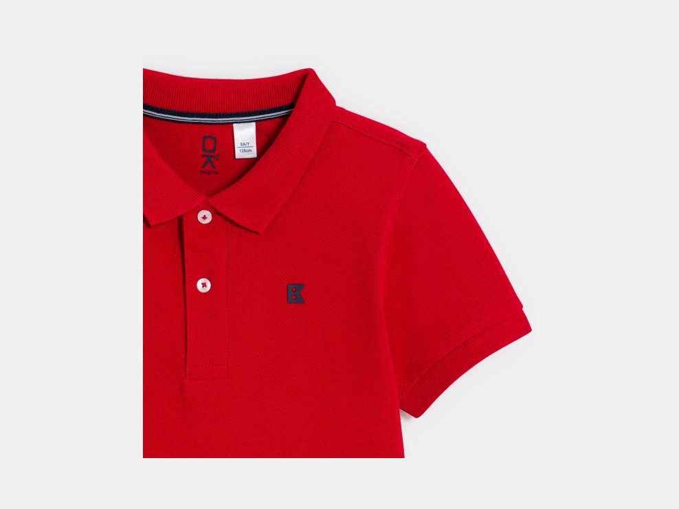 Polo classique rouge garçon 2