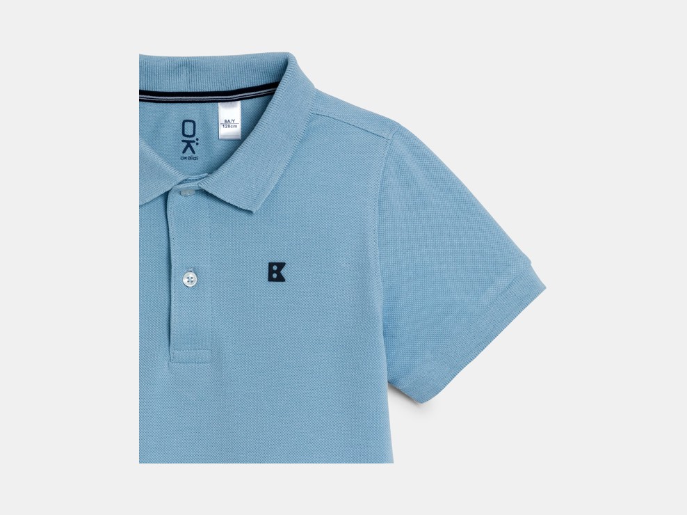 Polo classique bleu garçon 2