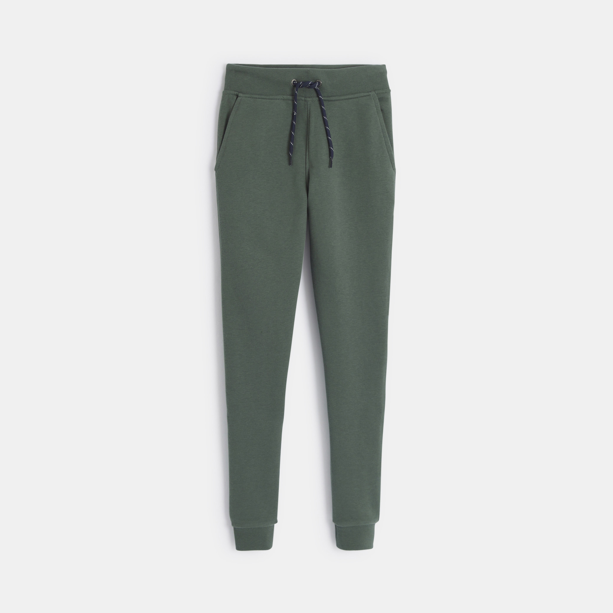 Pantalon de jogging en molleton noir garçon - Vert savane