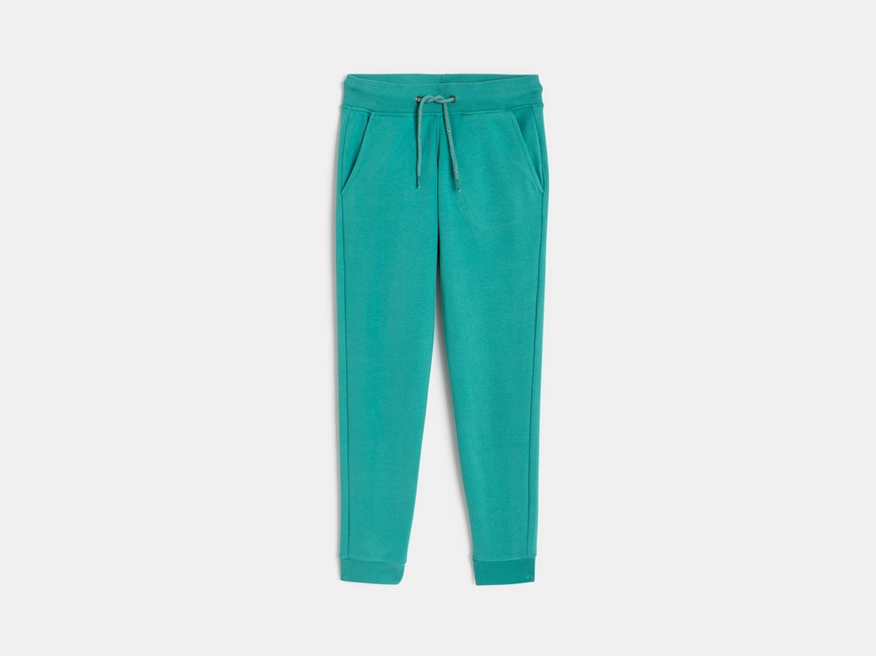 Groene fleece joggingbroek voor jongens 1