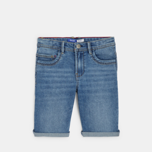 Strakke bermuda van jeans blauw jongen 1