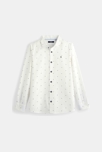 Camisa con pequeños dibujos azul niño 1