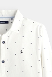 Camisa con pequeños dibujos azul niño 3