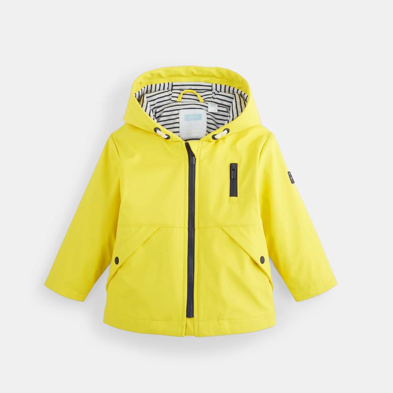 Manteau Coupe Vent A Capuche Jaune Bebe Garcon Okaidi Obaibi