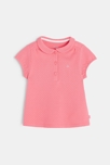 Polo de punto piqué con microlunares rosa bebé niña 1