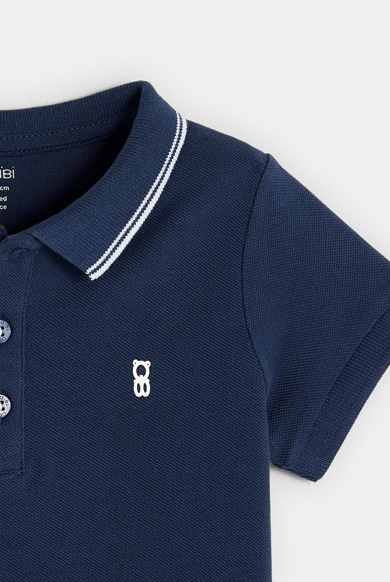 Plain-colored piqué knit polo shirt Okaïdi & Obaïbi