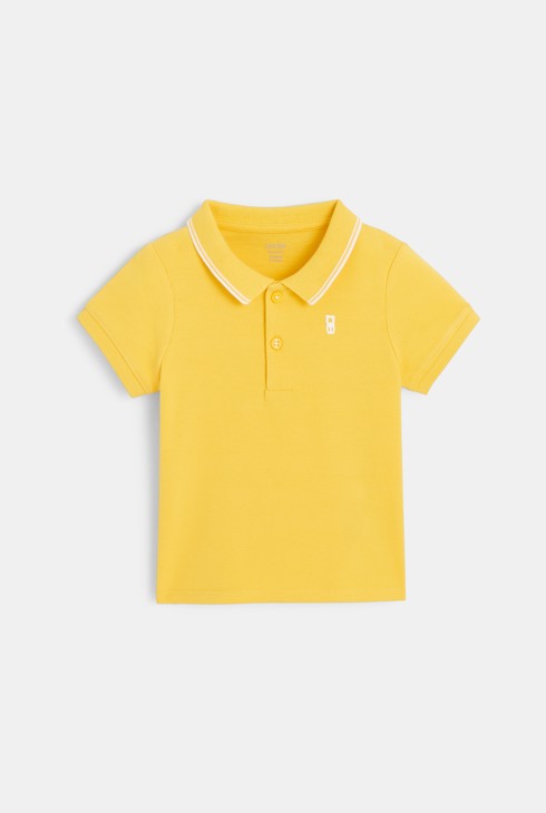 Pletena navadna polo majica  rumena dojenček deček 1