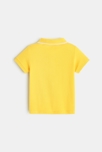 Polo maille piquée uni jaune bébé garçon 4
