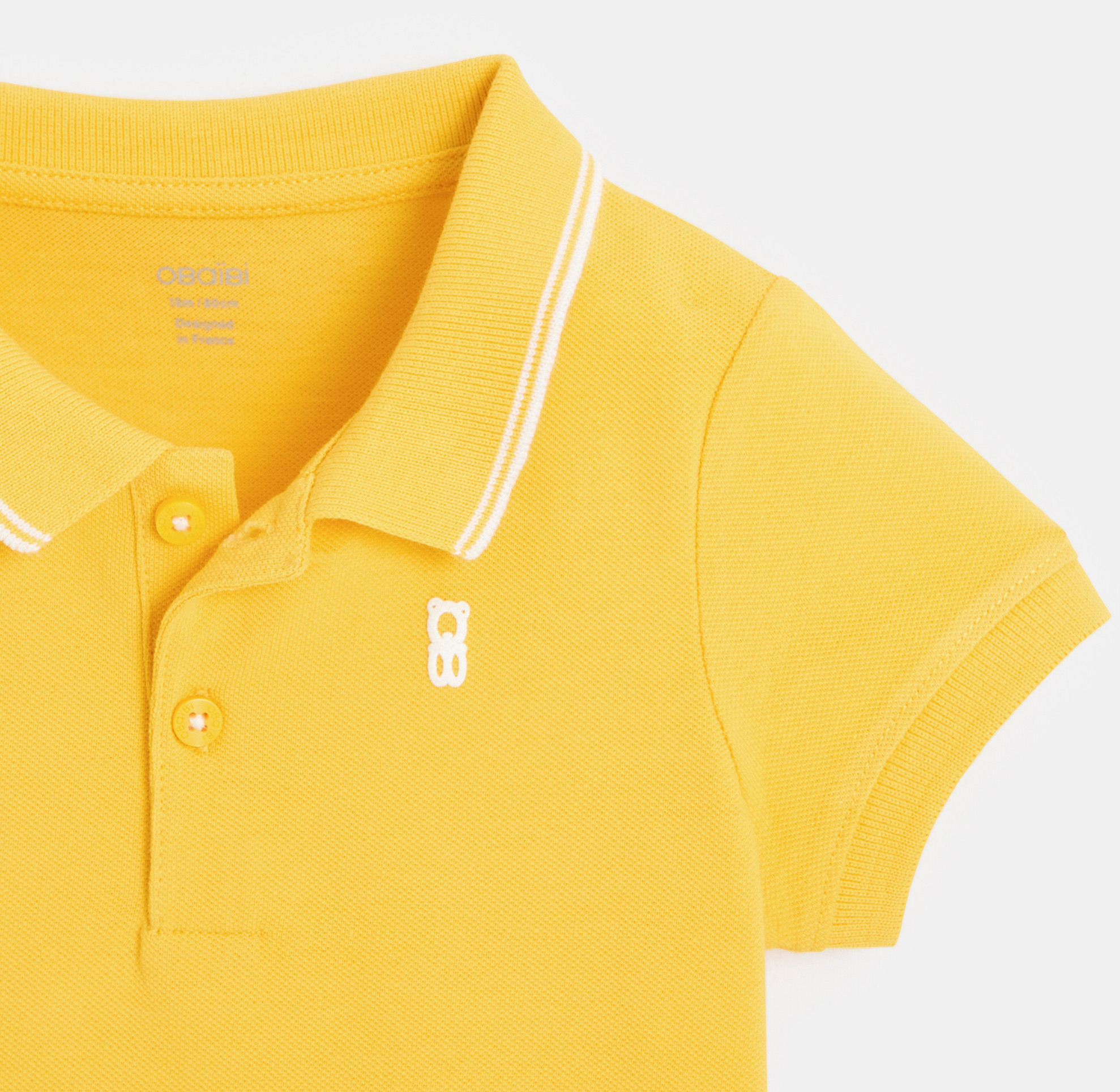 Pletena navadna polo majica  rumena dojenček deček 2