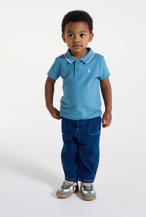 Polo bleu bébé garçon 1