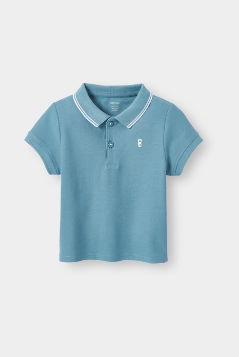 Polo bleu bébé garçon 2