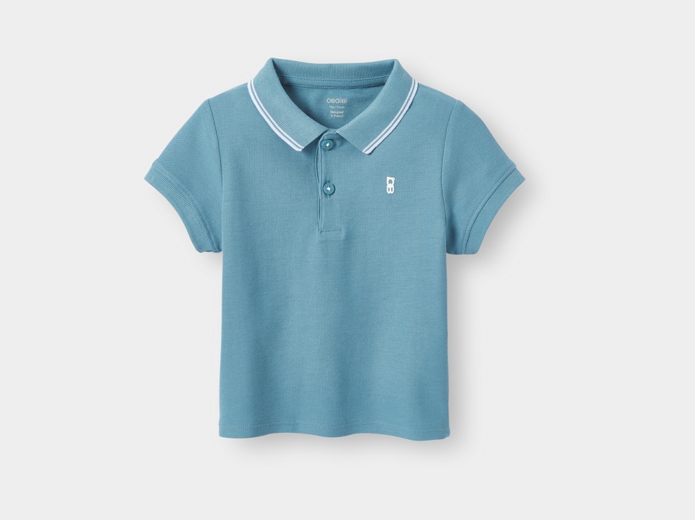 Polo azul bebé niño 2