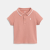 Polo maille piquée uni rouge bébé garçon