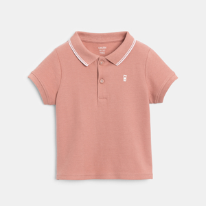 Polo maille piquée uni rouge bébé garçon 1