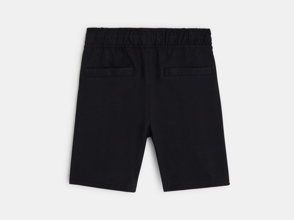 Krótkie spodenki z bawełny czarny chłopiec 2