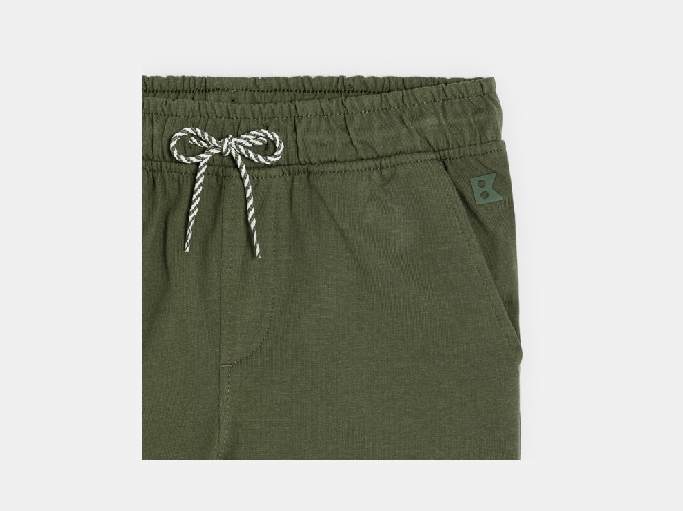 Grüne Bermuda-Shorts aus Baumwolle für Jungen 2