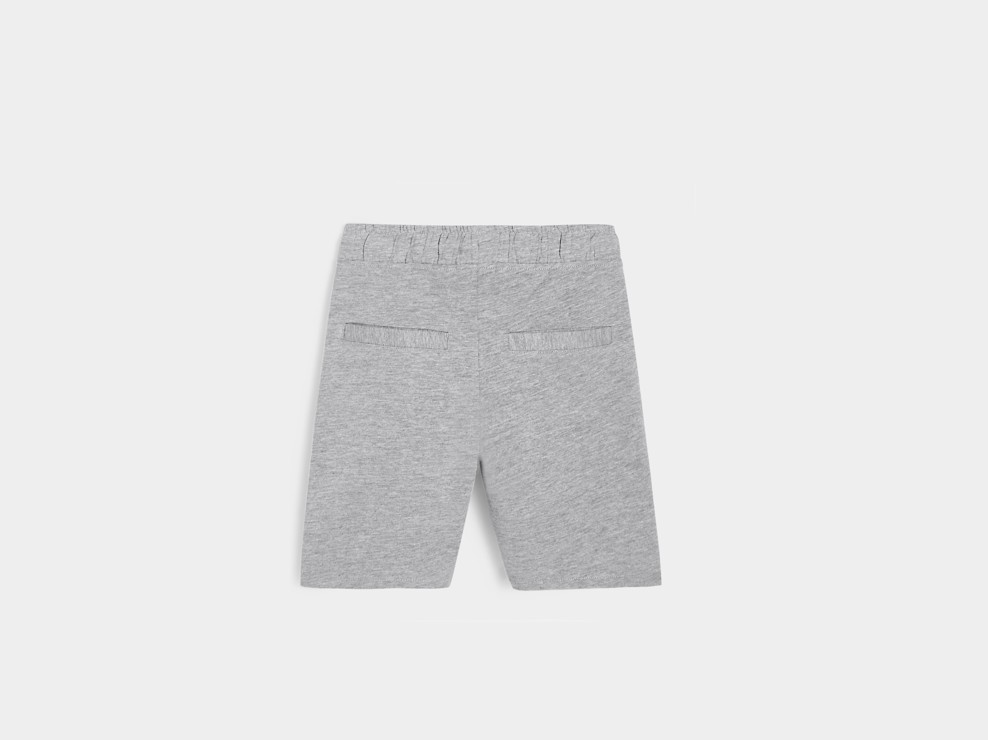 Bawełniane bermudy szary chłopiec 2