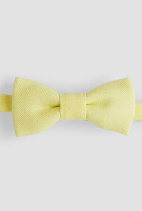 Noeud papillon uni jaune bébé garçon 2