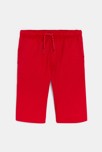 Bermuda slim en toile unie rouge garçon