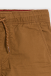 Bermuda slim en toile unie marron garçon 2