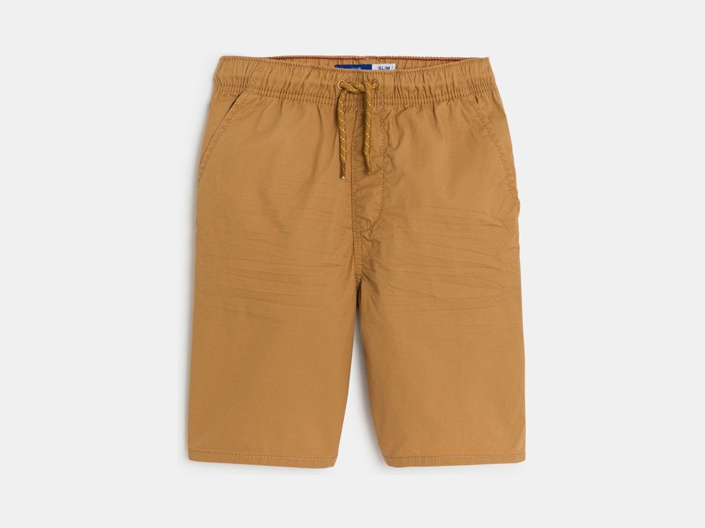 Bermuda slim en toile unie garçon 1