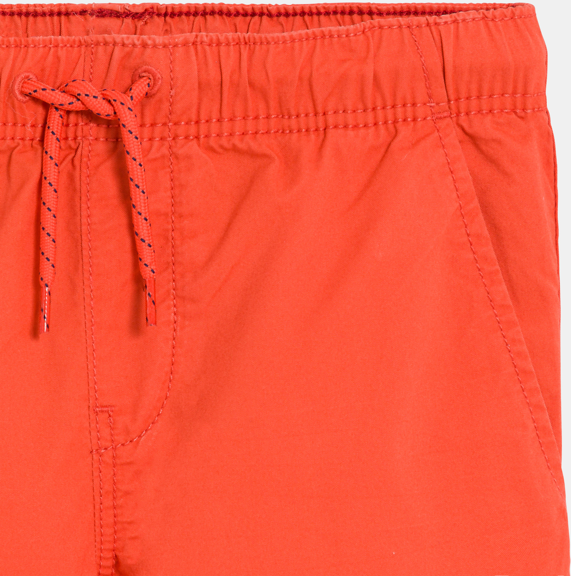 Einfarbige blaue Slim-Bermudas aus Stoff für Jungen 2