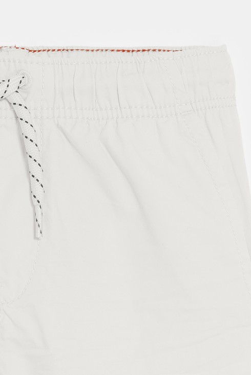 Bermuda slim en toile unie blanc garçon 2