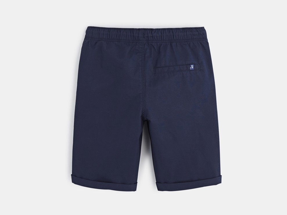Bermuda slim en toile unie bleu garçon 2