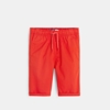 Bermuda slim en toile unie rouge garçon