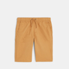 Bermuda slim en toile unie marron garçon