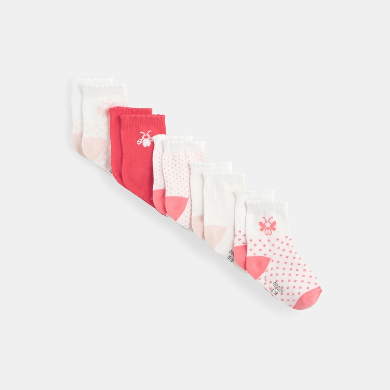 Chaussettes Assorties Boite De 5 Rouge Naissance Okaidi Obaibi