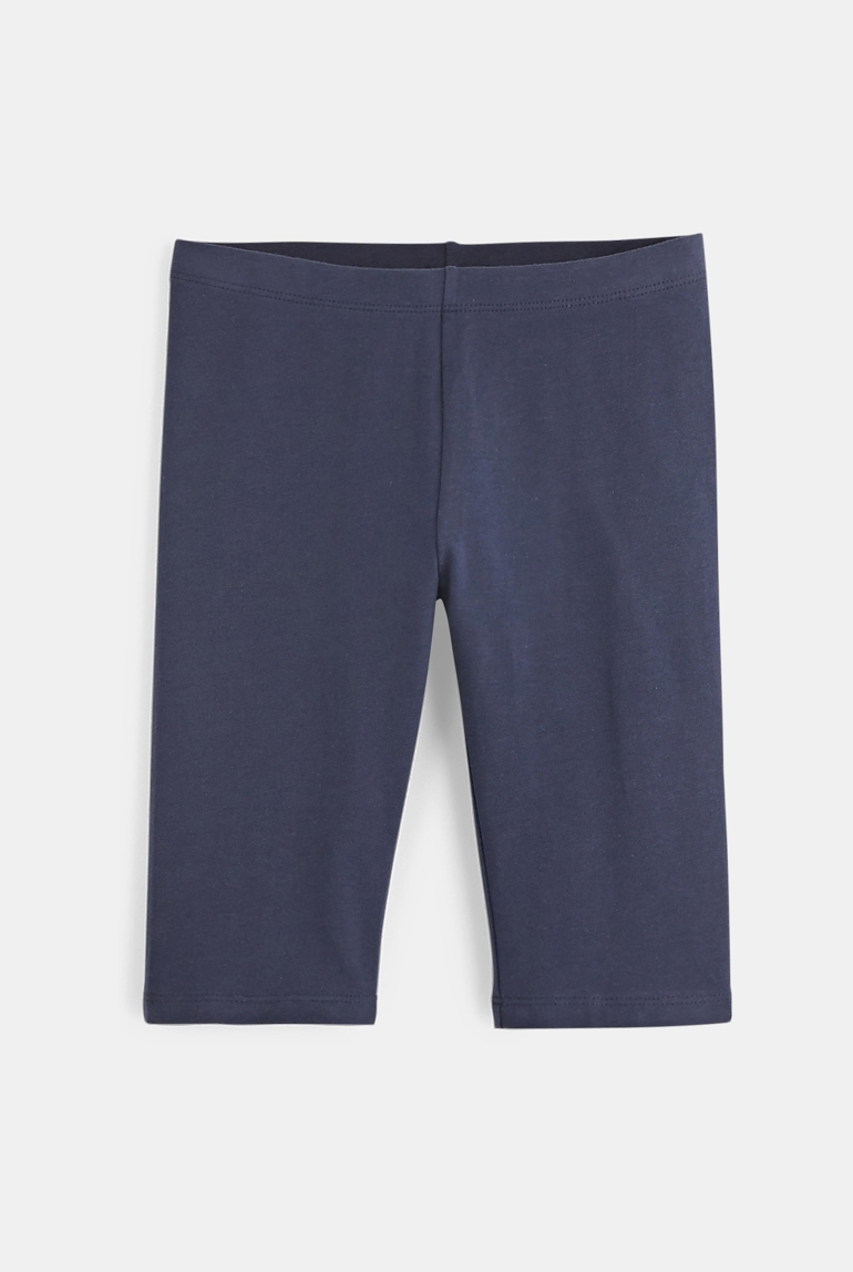 Legging court en jersey uni bleu fille 1