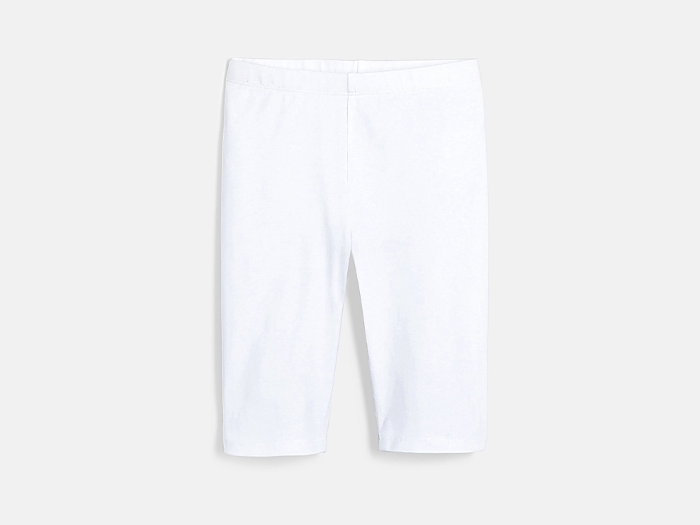 Korte effen legging wit meisje 1