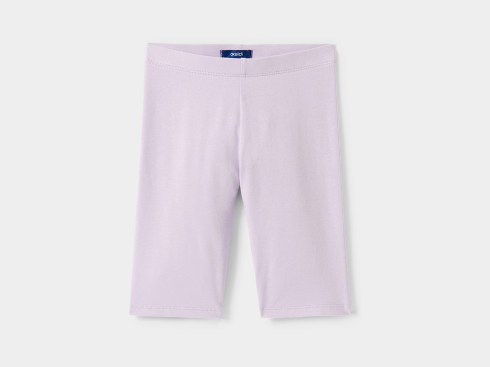 Lila Radlerhose aus Jersey für Mädchen 1