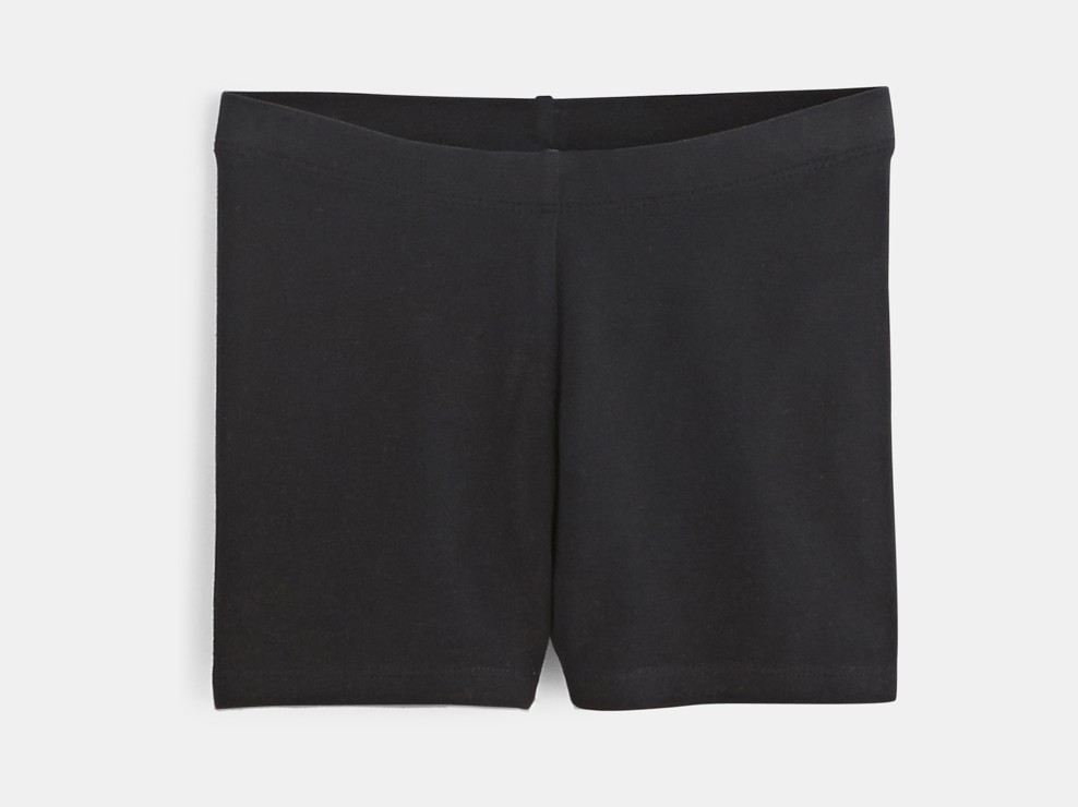 Shorty uni en jersey noir fille 1