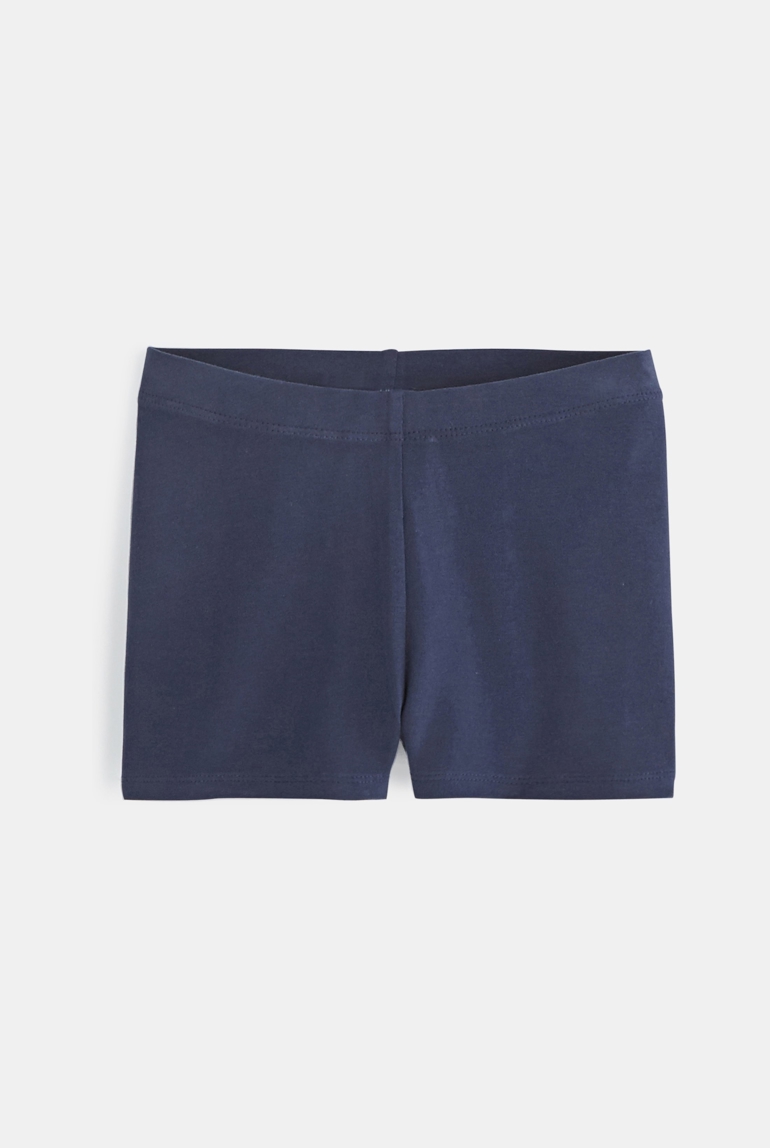 Shorty uni en jersey bleu fille 1
