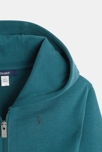 Sweat-shirt uni à capuche bleu garçon 2
