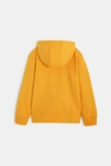 Sweat-shirt uni à capuche jaune garçon 3