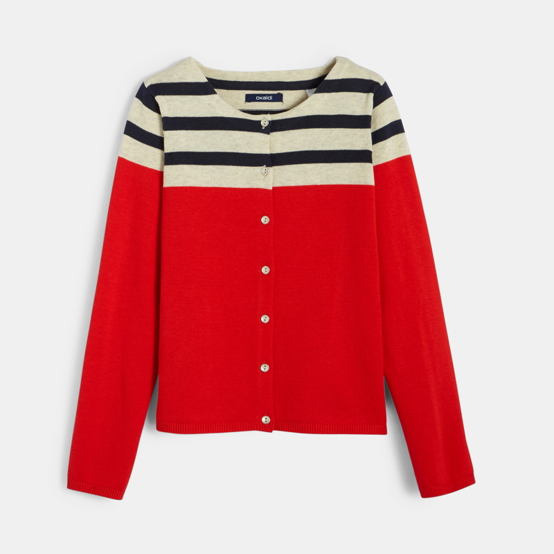 Thin cardigan Red girl Okaïdi \u0026 Obaïbi
