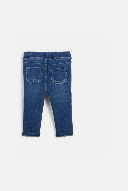 Jegginsy z denimu niebieski niemowlę dziewczynka 2
