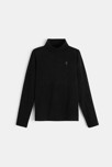 T-shirt col roulé noir fille
