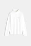 T-shirt col roulé blanc fille