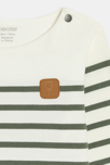 T-shirt marinière vert bébé garçon 2
