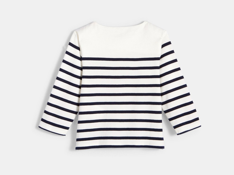 T-shirt marinière bleu bébé garçon 2