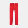 Pantalon skinny en toile bi-stretch rouge garçon