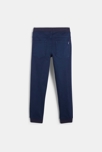 Jogpant uni en toile stretch bleu garçon 2
