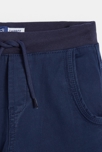 Jogpant uni en toile stretch bleu garçon 3