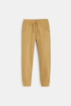 Jogpant uni en toile stretch beige garçon 1