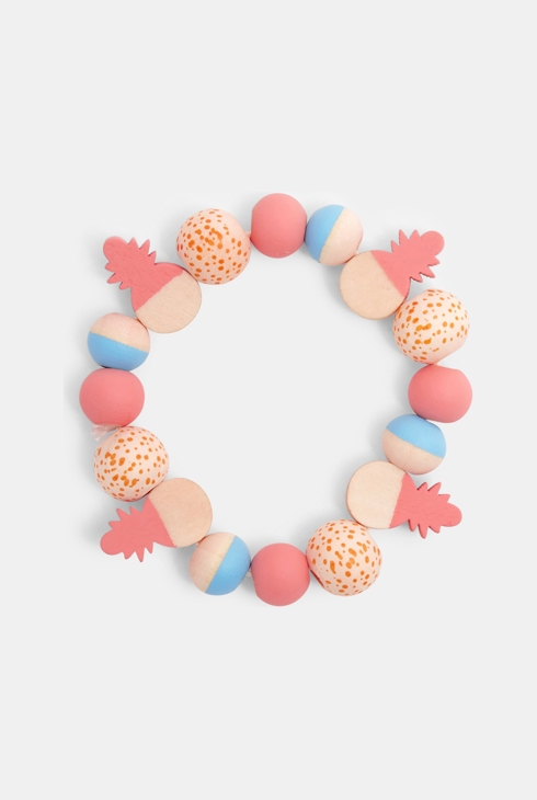 Rosa und blaues Perlenarmband Mädchen 1